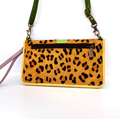 Recycled Leather Crossbody Clutch Purse - JayKayBoutiqueOnline