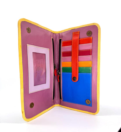 Recycled Leather Crossbody Clutch Purse - JayKayBoutiqueOnline