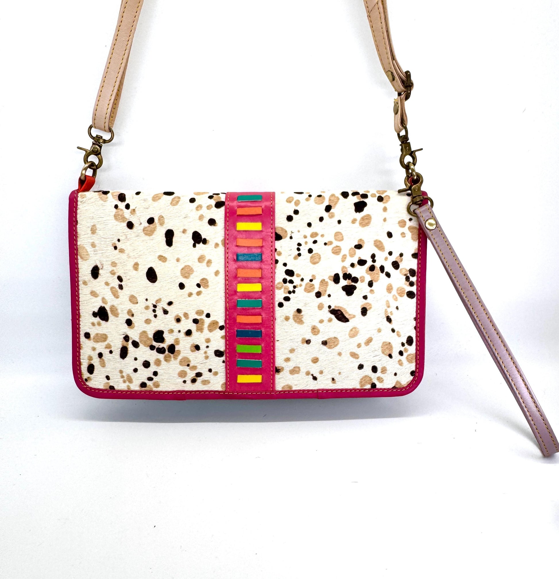 Recycled Leather Crossbody Clutch Purse - JayKayBoutiqueOnline