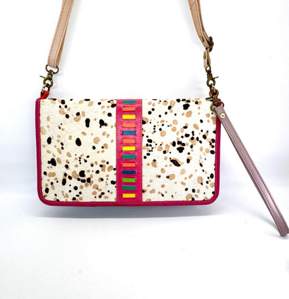 Recycled Leather Crossbody Clutch Purse - JayKayBoutiqueOnline