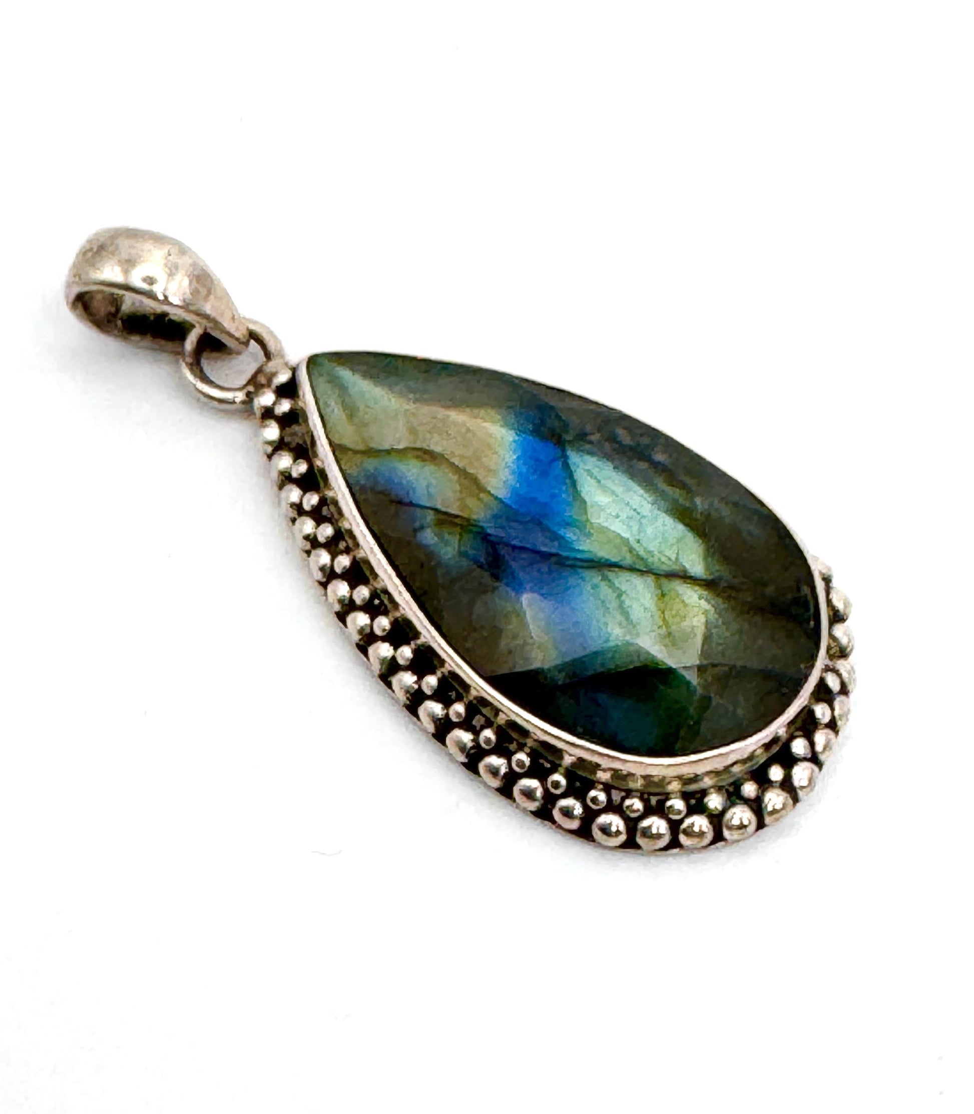 925 German Silver Gemstone Pendants – Artisan Boho Handcrafted Charm Necklace - JayKayBoutiqueOnline