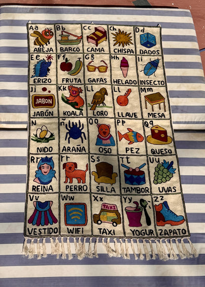 Handmade Portuguese Alphabet Tapestry for Babies and Kids - JayKayBoutiqueOnline