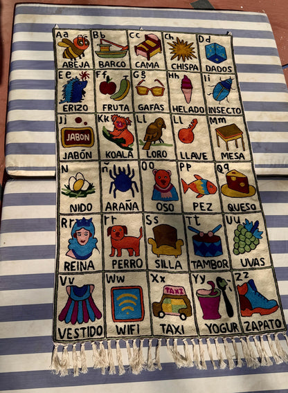 Handmade Portuguese Alphabet Tapestry for Babies and Kids - JayKayBoutiqueOnline