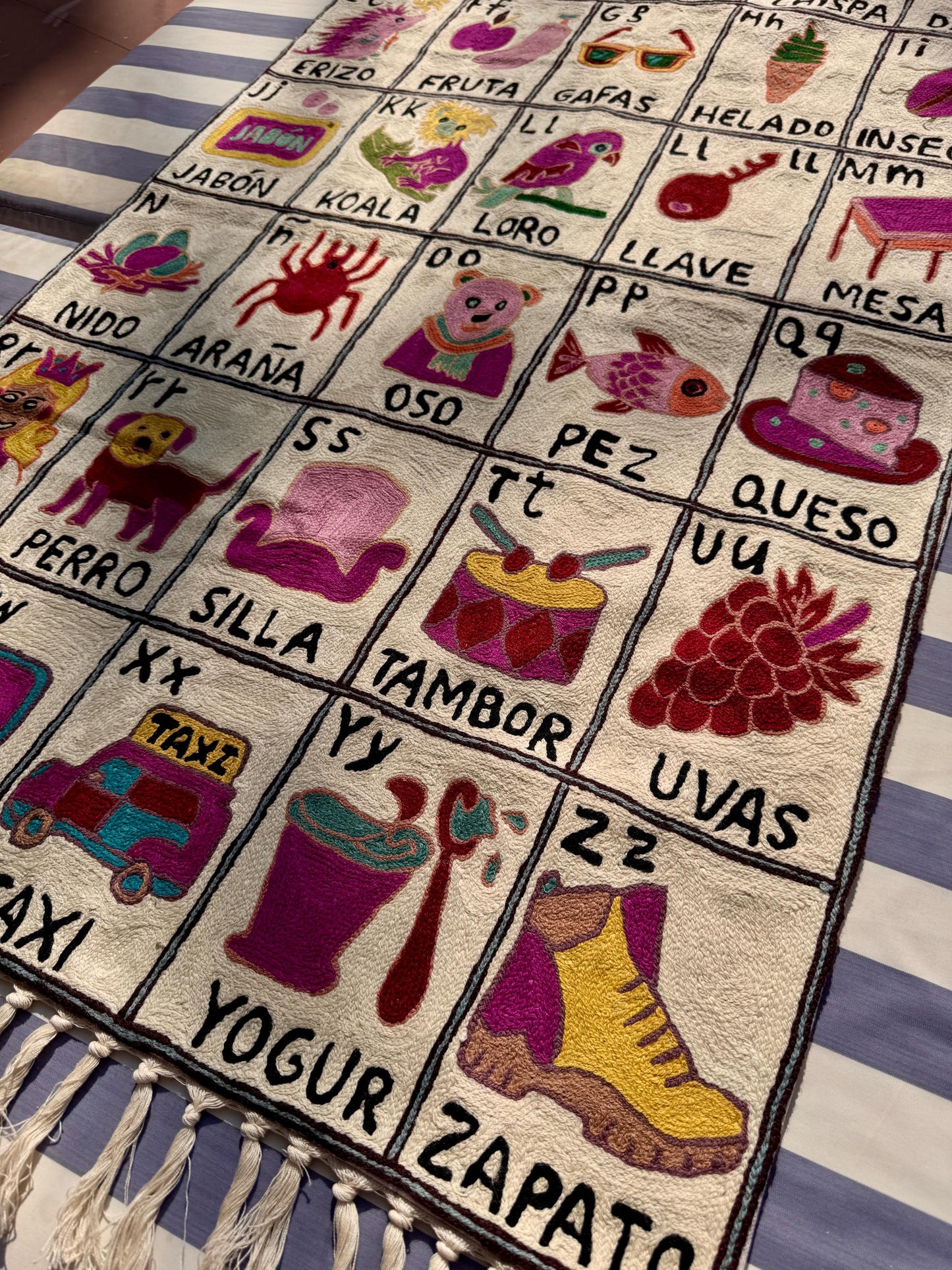 Handmade Portuguese Alphabet Tapestry for Babies and Kids - JayKayBoutiqueOnline