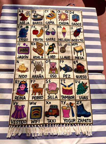 Handmade Portuguese Alphabet Tapestry for Babies and Kids - JayKayBoutiqueOnline