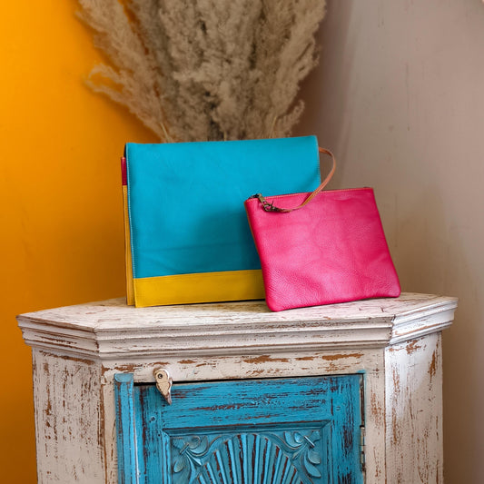 Recycled Leather Messenger Bag - JayKayBoutiqueOnline