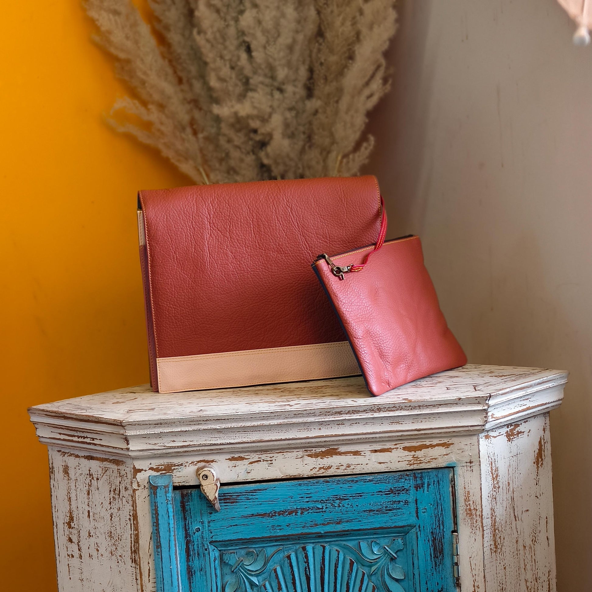 Recycled Leather Messenger Bag - JayKayBoutiqueOnline