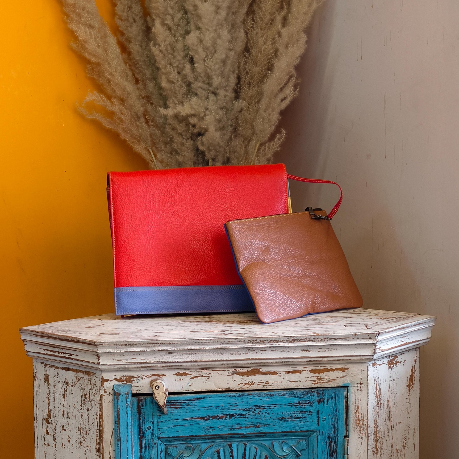 Recycled Leather Messenger Bag - JayKayBoutiqueOnline