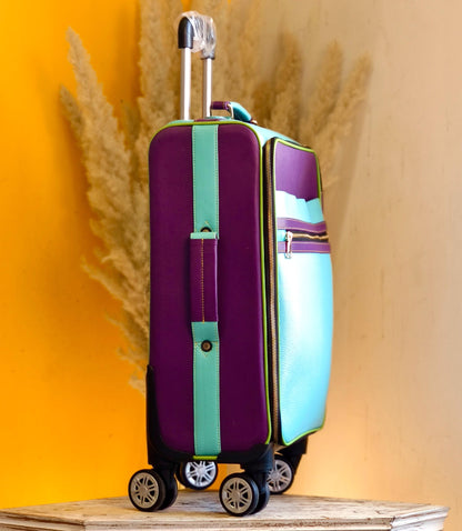 Recycled Leather Cabin Suitcase - JayKayBoutiqueOnline