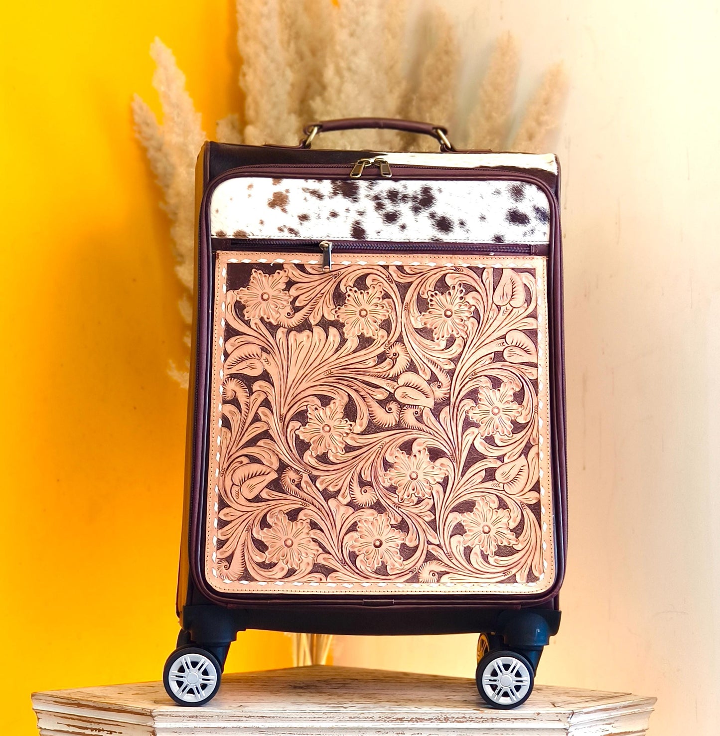 Handmade Leather Suitcase - JayKayBoutiqueOnline
