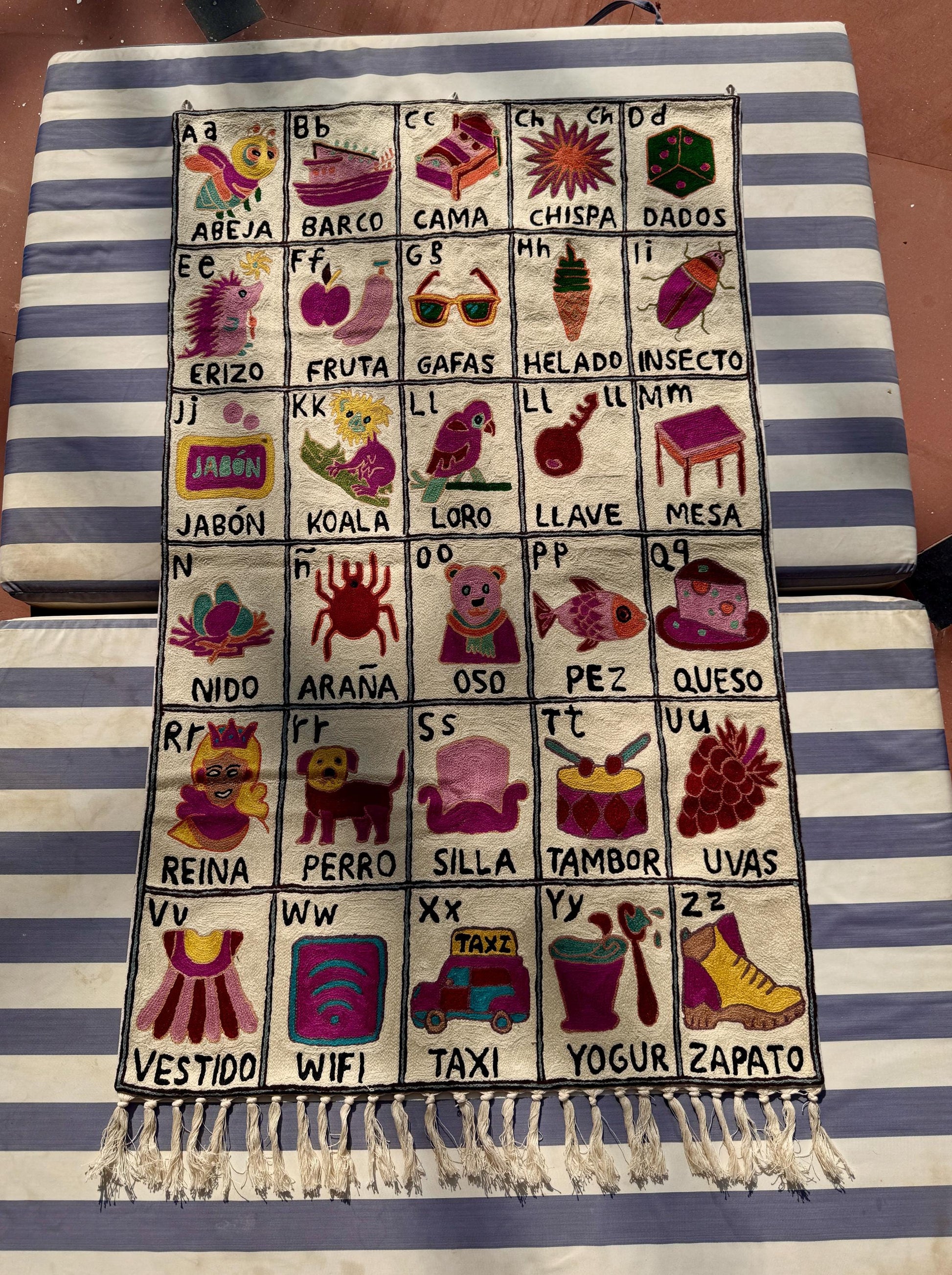 DUP Handmade Portuguese Alphabet Tapestry for Babies and Kids - JayKayBoutiqueOnline