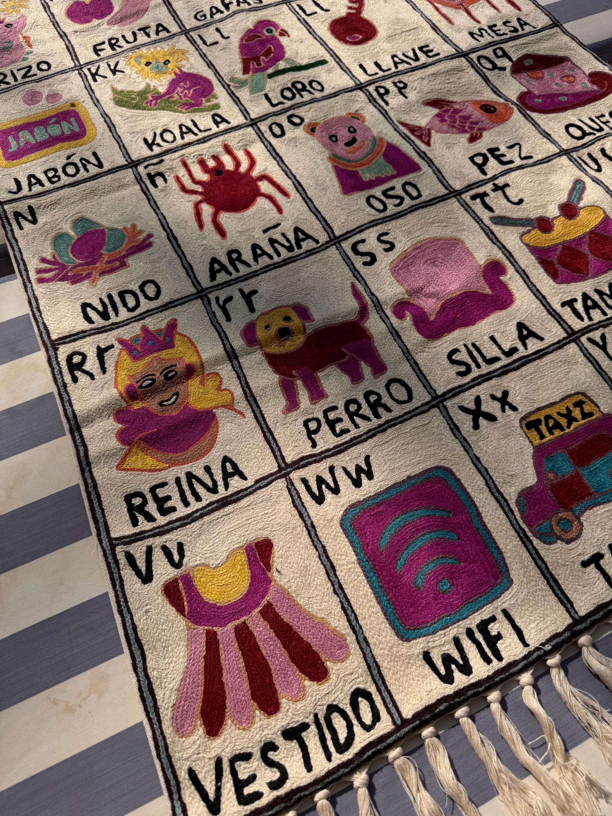 Handmade Portuguese Alphabet Tapestry for Babies and Kids - JayKayBoutiqueOnline