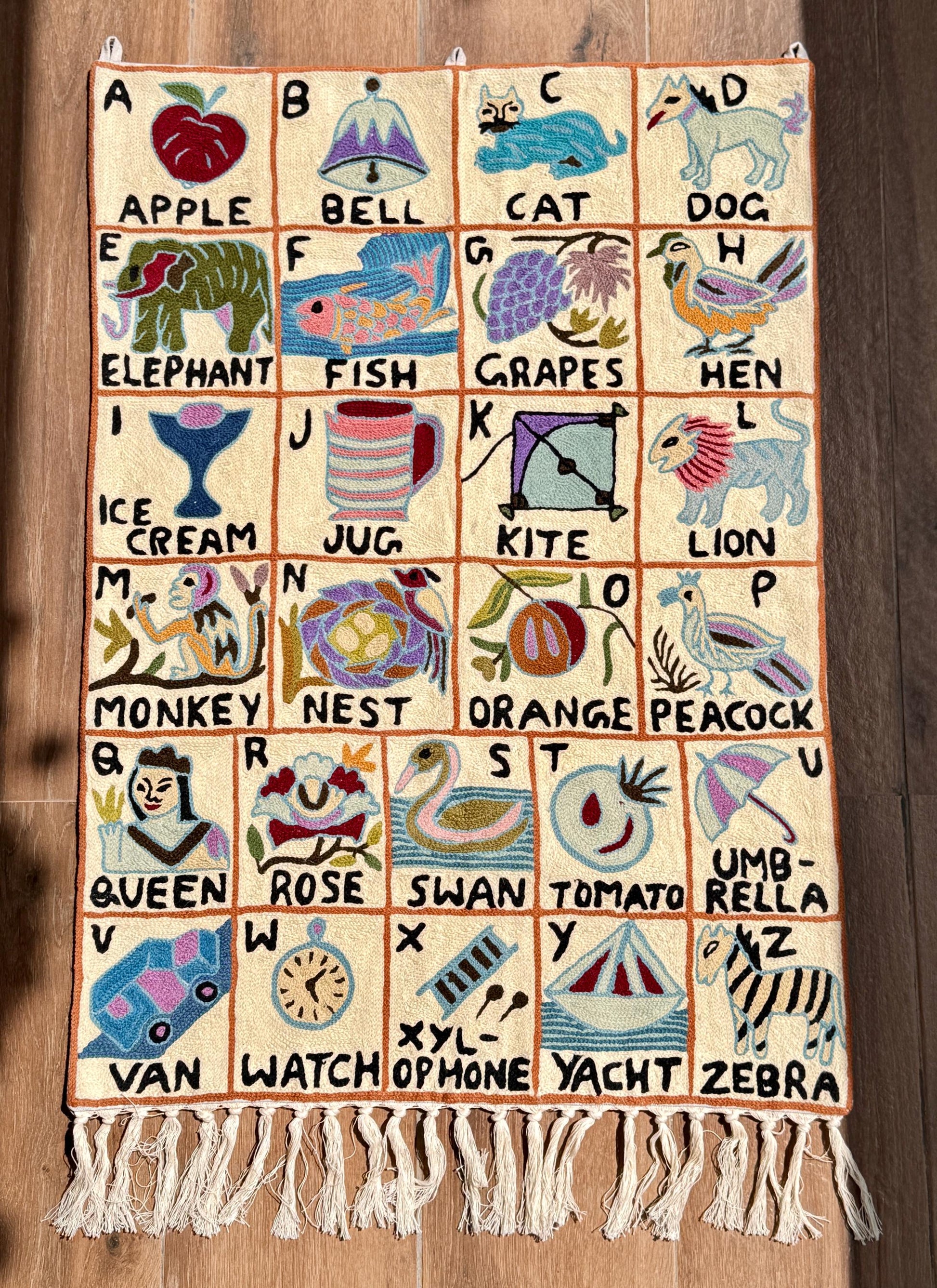 Handmade Alphabet Tapestry for Babies and kids - JayKayBoutiqueOnline
