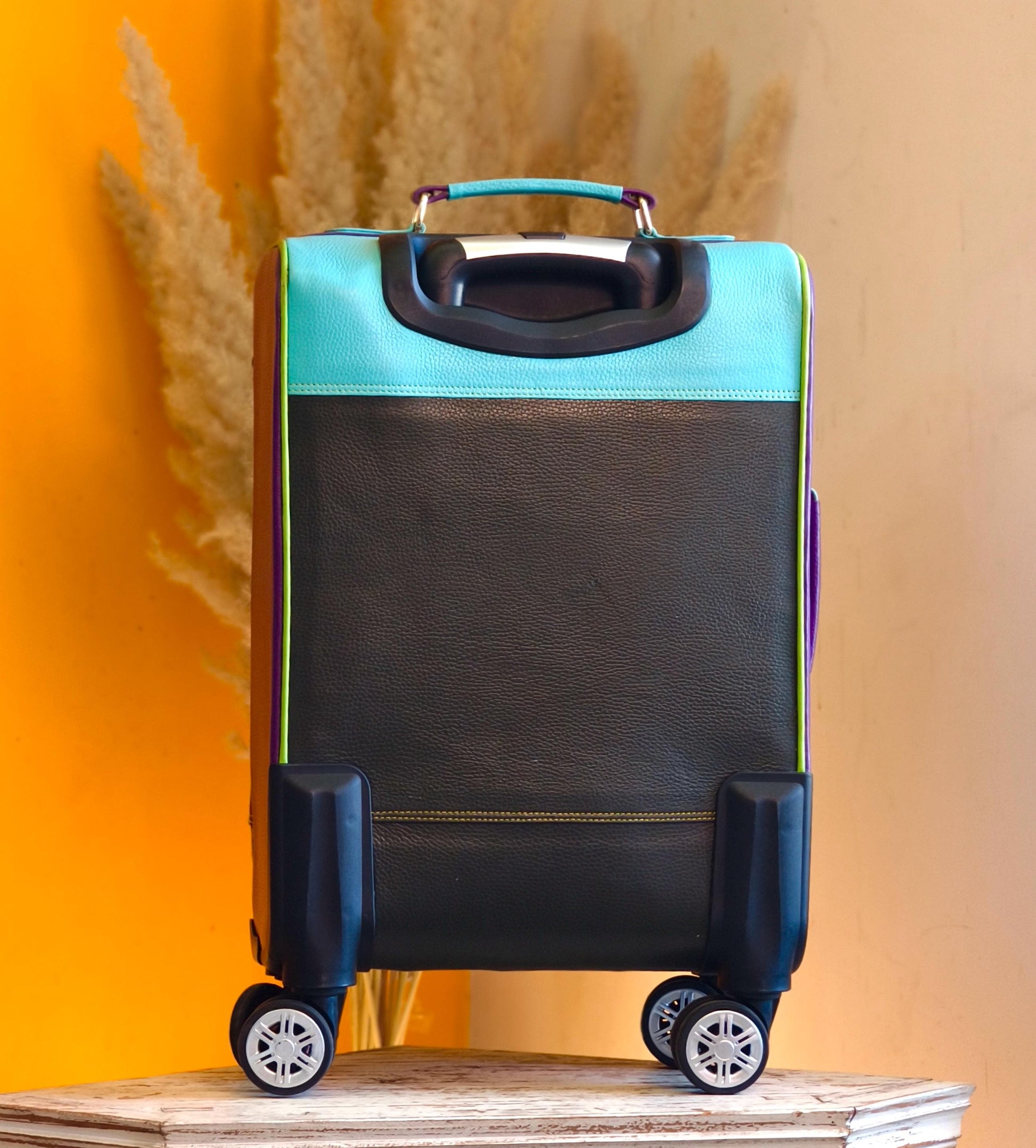 Recycled Leather Cabin Suitcase - JayKayBoutiqueOnline