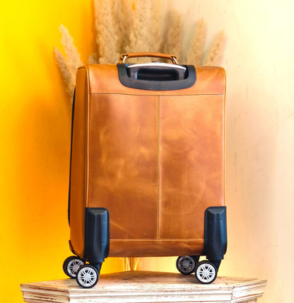Handmade Leather Suitcase - JayKayBoutiqueOnline
