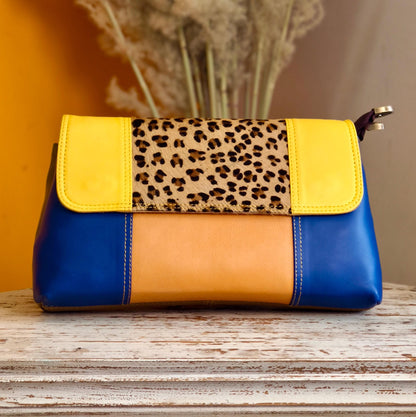 Block Coloured Leather Crossbody Bag - JayKayBoutiqueOnline