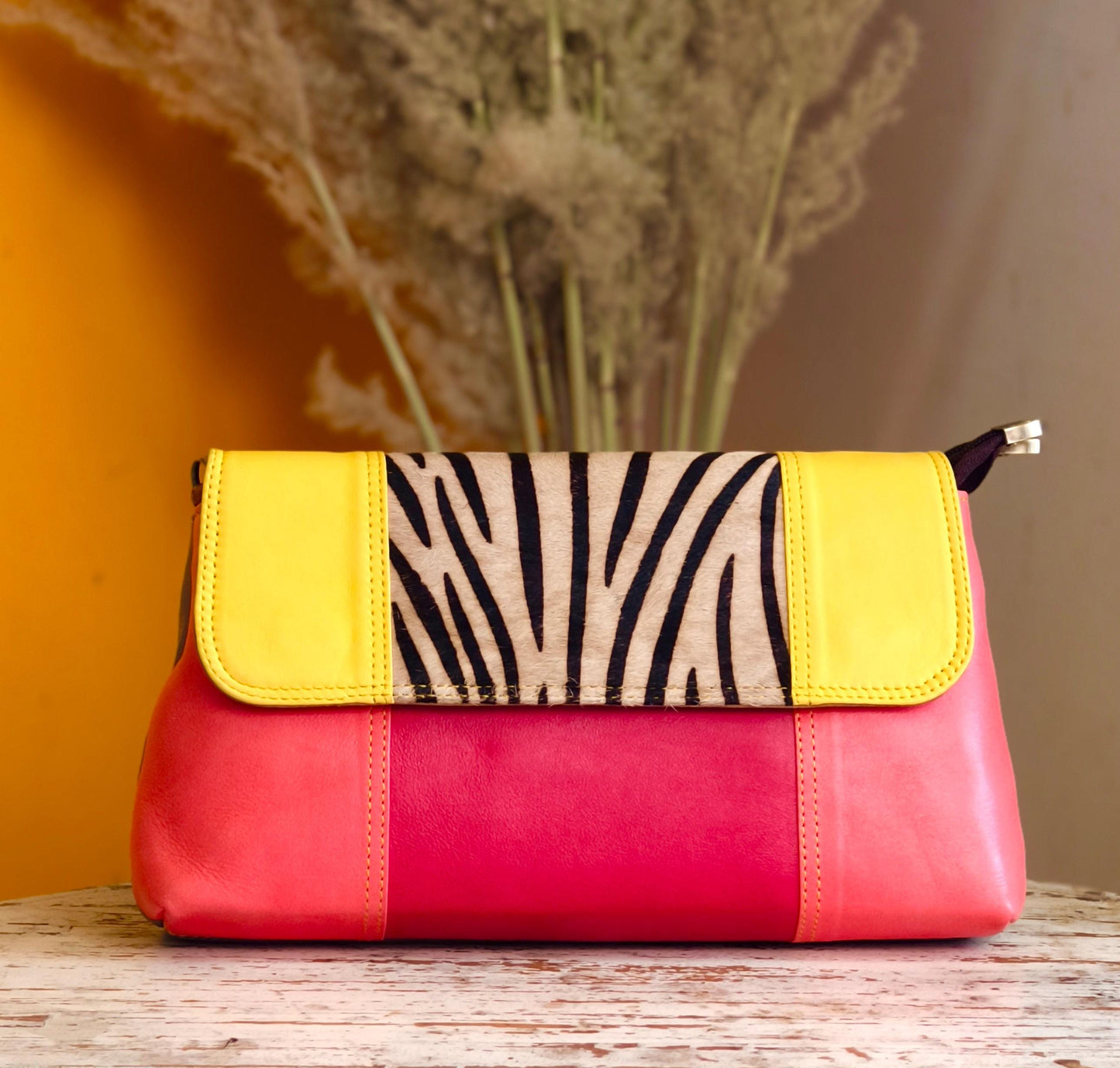 Block Coloured Leather Crossbody Bag - JayKayBoutiqueOnline