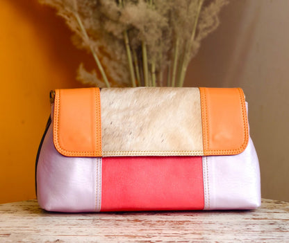 Block Coloured Leather Crossbody Bag - JayKayBoutiqueOnline
