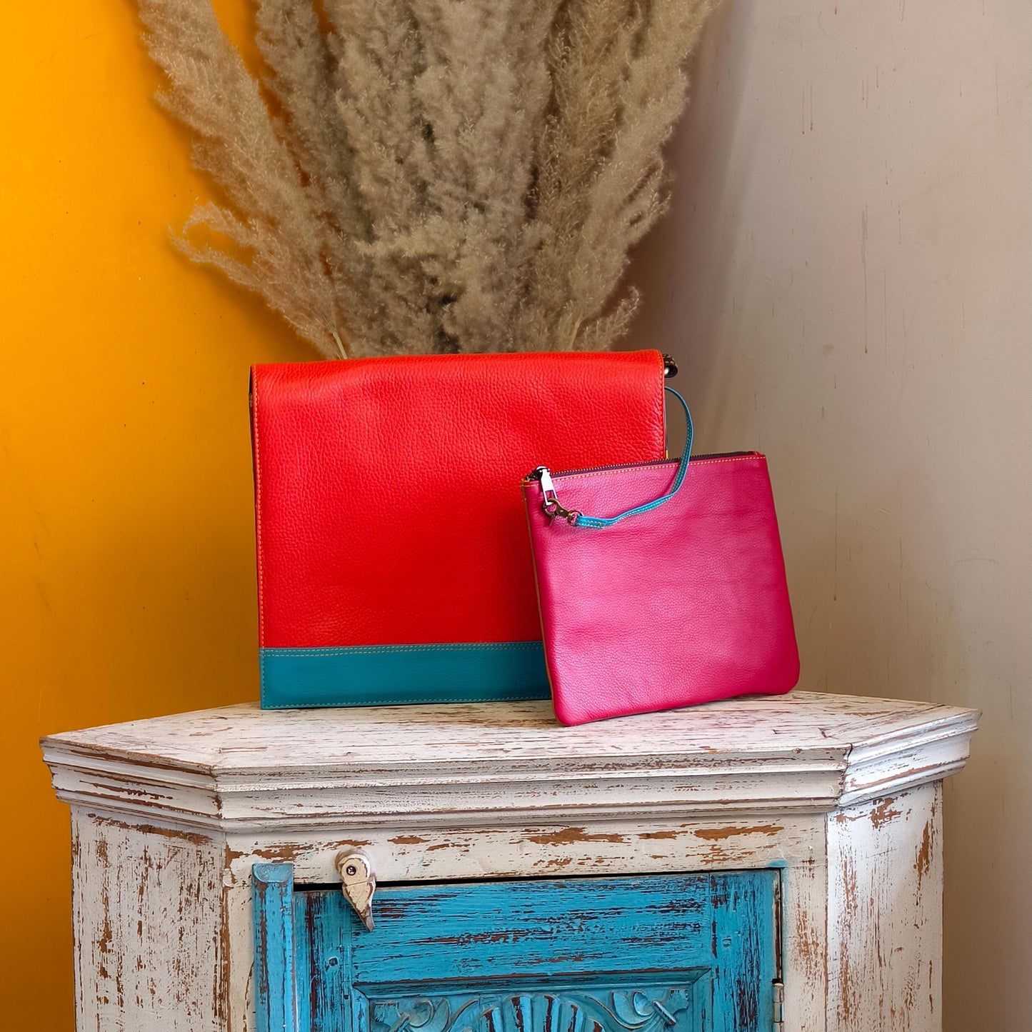 Recycled Leather Messenger Bag - JayKayBoutiqueOnline