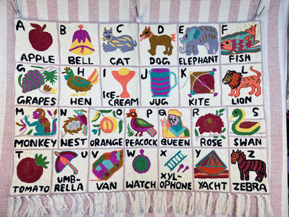 Handmade Alphabet Tapestry for Babies and Kids in Landscape Wall Hanging - JayKayBoutiqueOnline