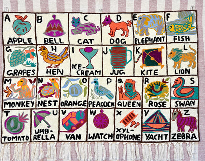 Handmade Alphabet Tapestry for Babies and Kids in Landscape Wall Hanging - JayKayBoutiqueOnline