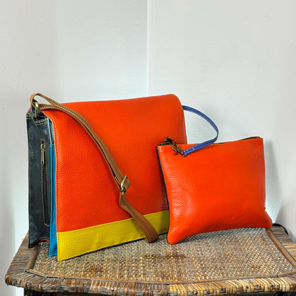 Recycled Leather Messenger Bag - JayKayBoutiqueOnline