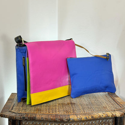 Recycled Leather Messenger Bag - JayKayBoutiqueOnline