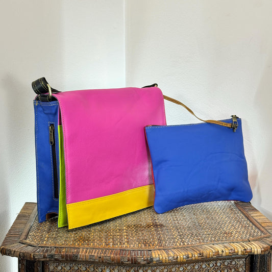 Recycled Leather Messenger Bag - JayKayBoutiqueOnline