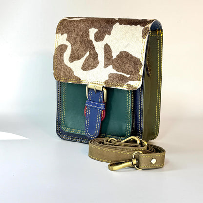 Recycled Coloured Leather Crossbody Bag - JayKayBoutiqueOnline