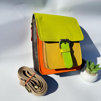 Recycled Leather Crossbody Max Phone Satchel Bag - JayKayBoutiqueOnline