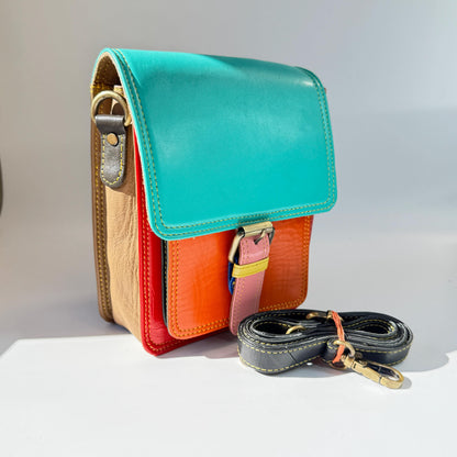 Recycled Leather Crossbody Max Phone Satchel Bag - JayKayBoutiqueOnline