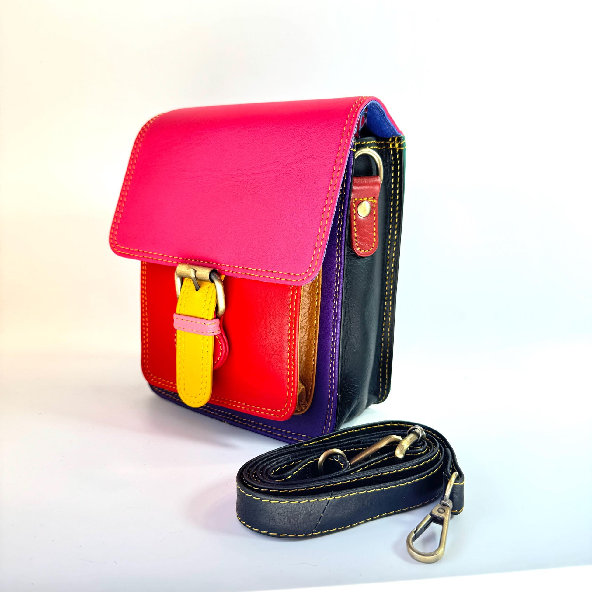 Recycled Leather Crossbody Max Phone Satchel Bag - JayKayBoutiqueOnline