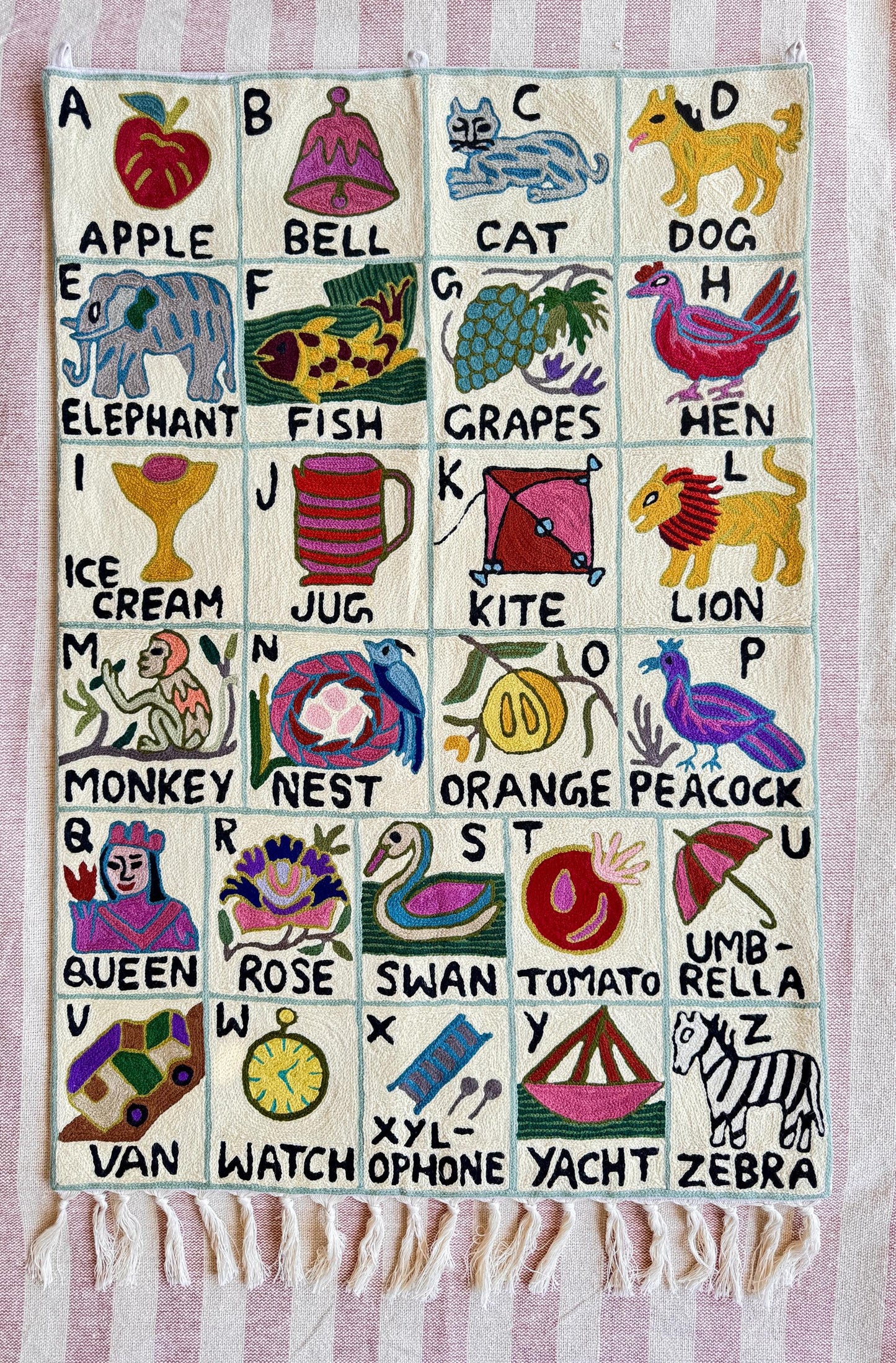 Handmade Alphabet Tapestry for Babies and kids - JayKayBoutiqueOnline