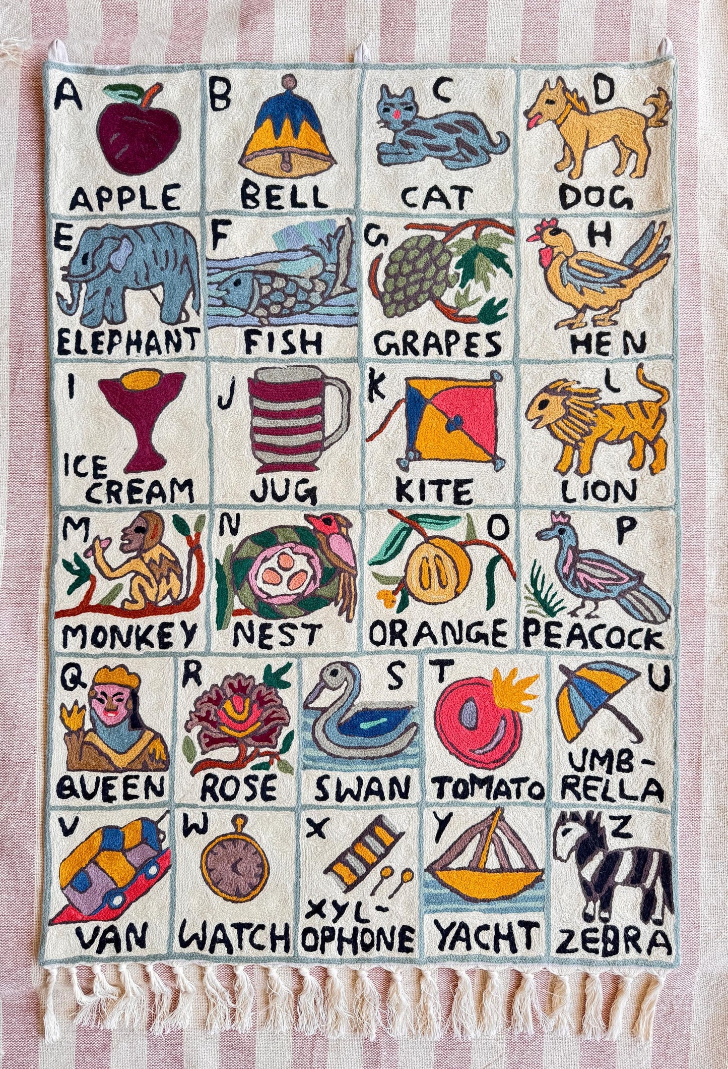 Handmade Alphabet Tapestry for Babies and kids - JayKayBoutiqueOnline