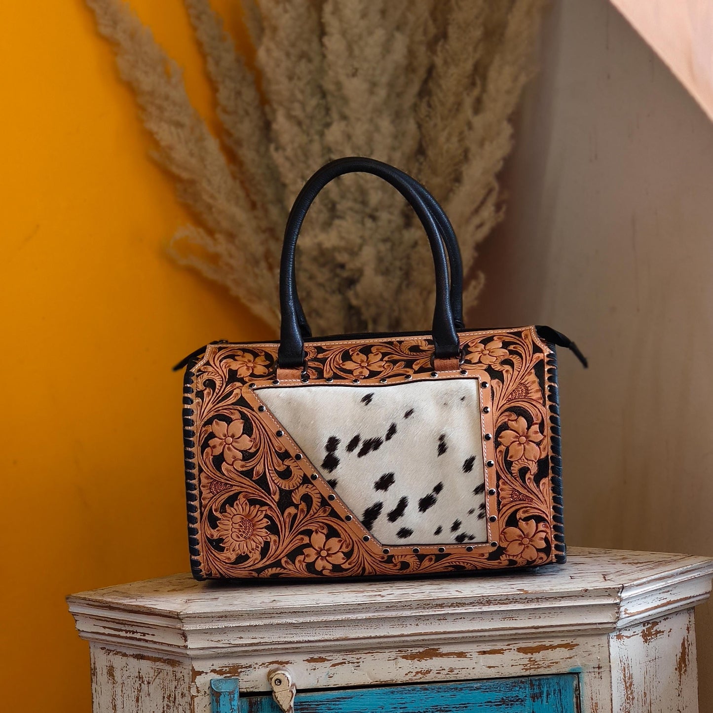 Hand Tooled Leather Speedy Bags - JayKayBoutiqueOnline