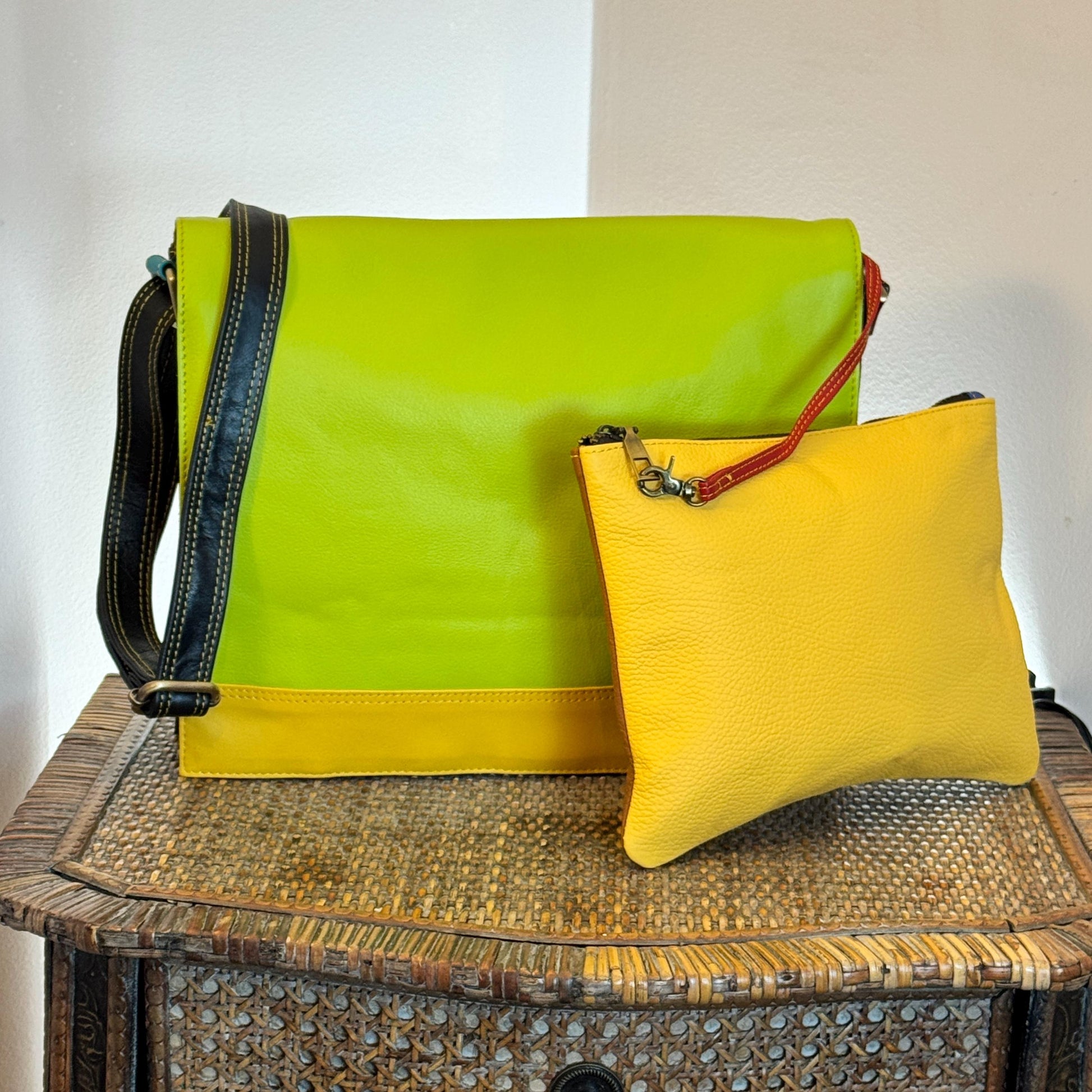 Recycled Leather Messenger Bag - JayKayBoutiqueOnline