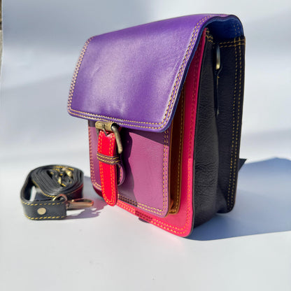 Recycled Leather Crossbody Max Phone Satchel Bag - JayKayBoutiqueOnline