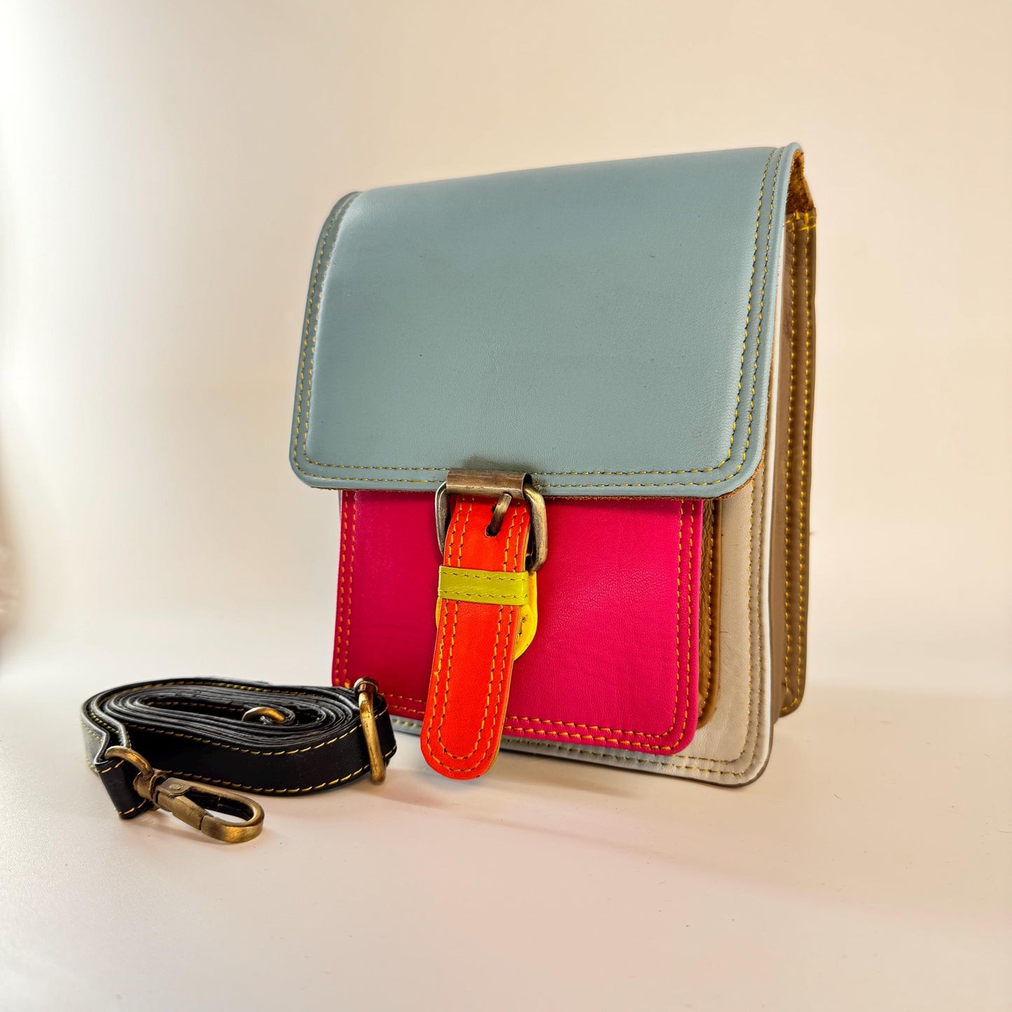 Recycled Leather Crossbody Max Phone Satchel Bag - JayKayBoutiqueOnline