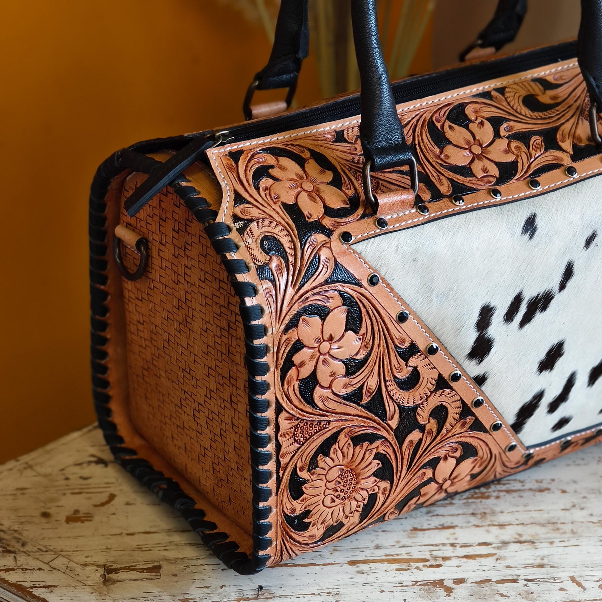 Hand Tooled Leather Speedy Bags - JayKayBoutiqueOnline