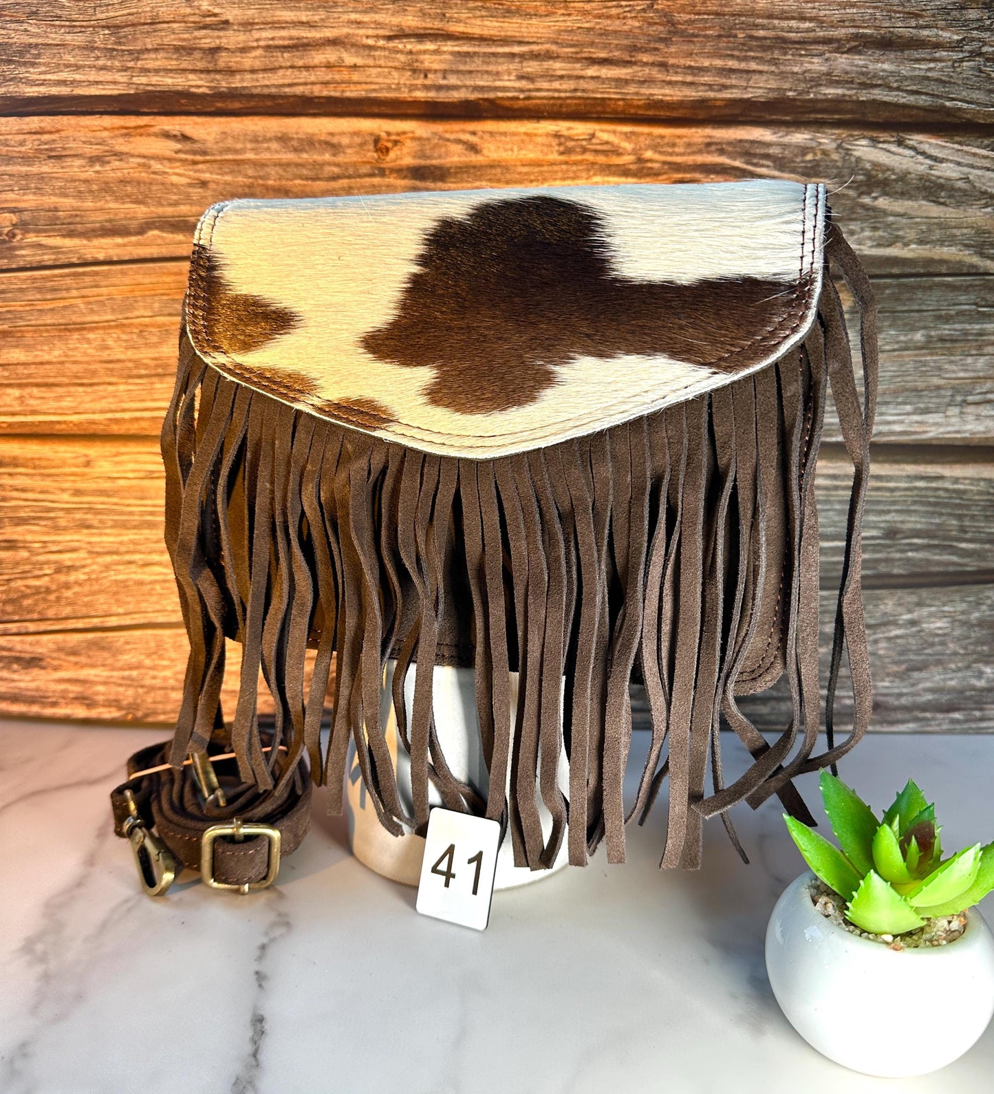 Suede Fringed Clutch Crossbody Bag with Detachable Strap - JayKayBoutiqueOnline