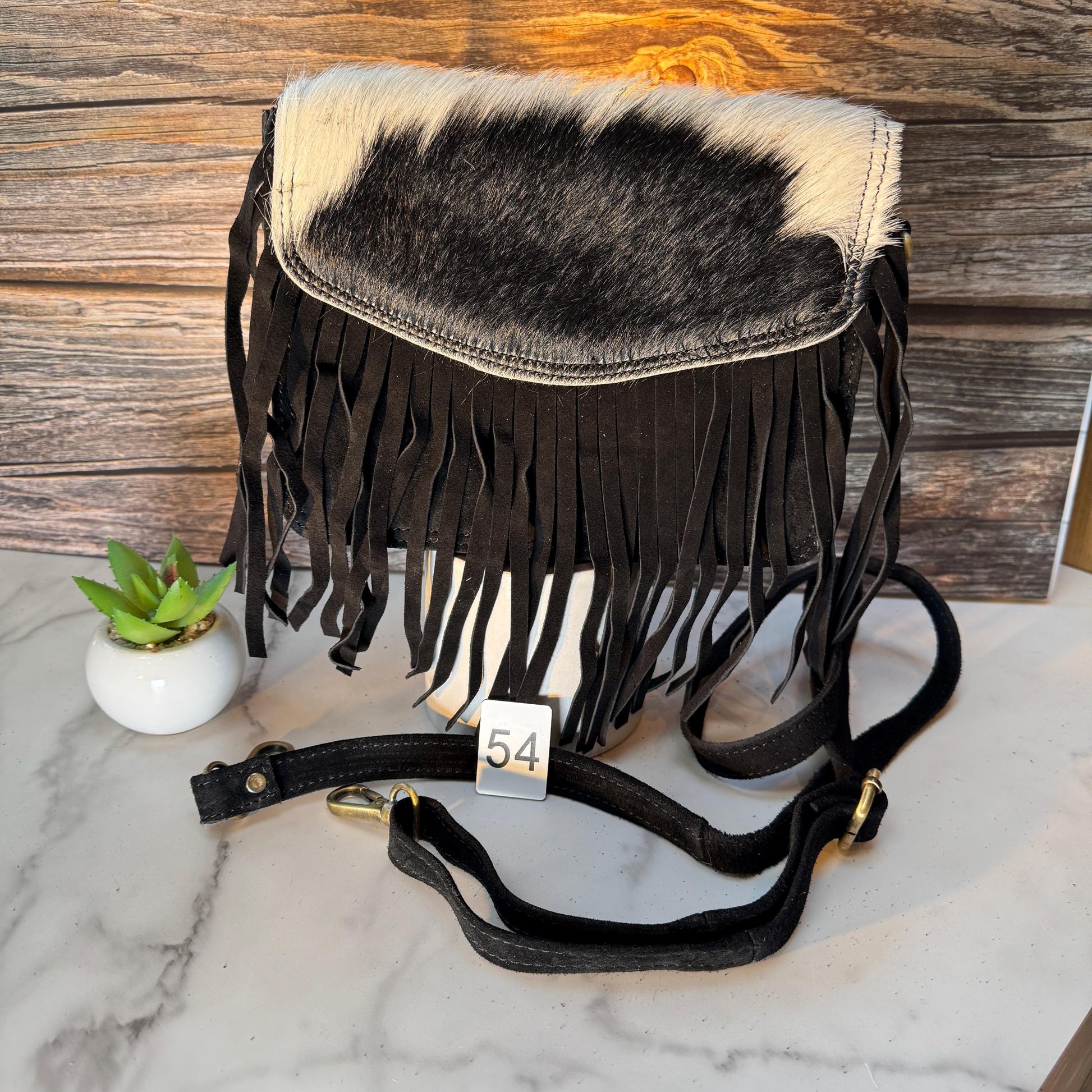 Suede Fringed Clutch Crossbody Bag with Detachable Strap - JayKayBoutiqueOnline