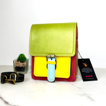 Recycled Leather Crossbody Max Phone Satchel Bag - JayKayBoutiqueOnline