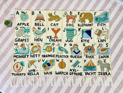 Handmade Alphabet Tapestry for Babies and Kids in Landscape Wall Hanging - JayKayBoutiqueOnline
