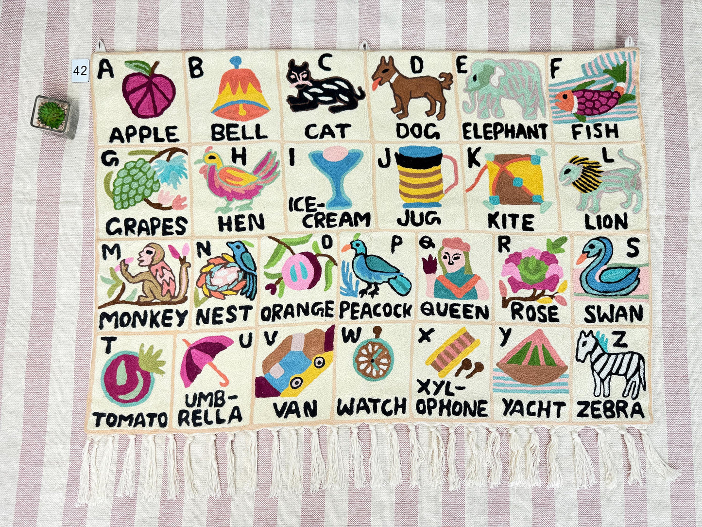 Handmade Alphabet Tapestry for Babies and Kids in Landscape Wall Hanging - JayKayBoutiqueOnline