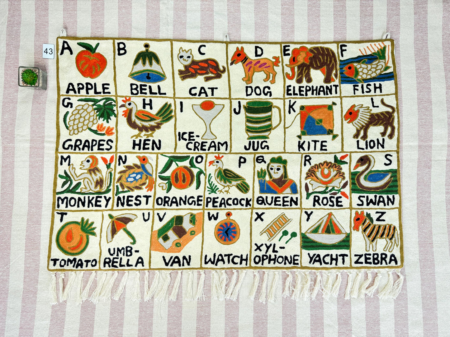Handmade Alphabet Tapestry for Babies and Kids in Landscape Wall Hanging - JayKayBoutiqueOnline