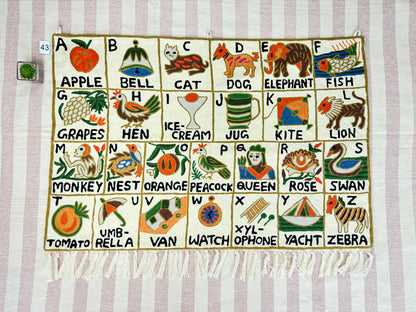 Handmade Alphabet Tapestry for Babies and Kids in Landscape Wall Hanging - JayKayBoutiqueOnline
