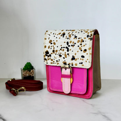 Recycled Coloured Leather Crossbody Bag - JayKayBoutiqueOnline
