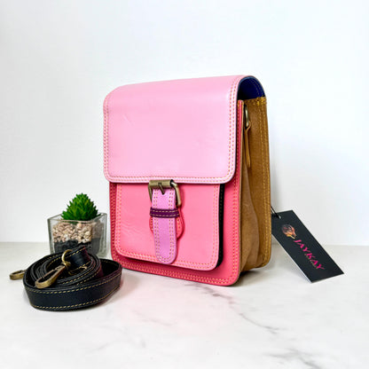 Recycled Leather Crossbody Max Phone Satchel Bag - JayKayBoutiqueOnline