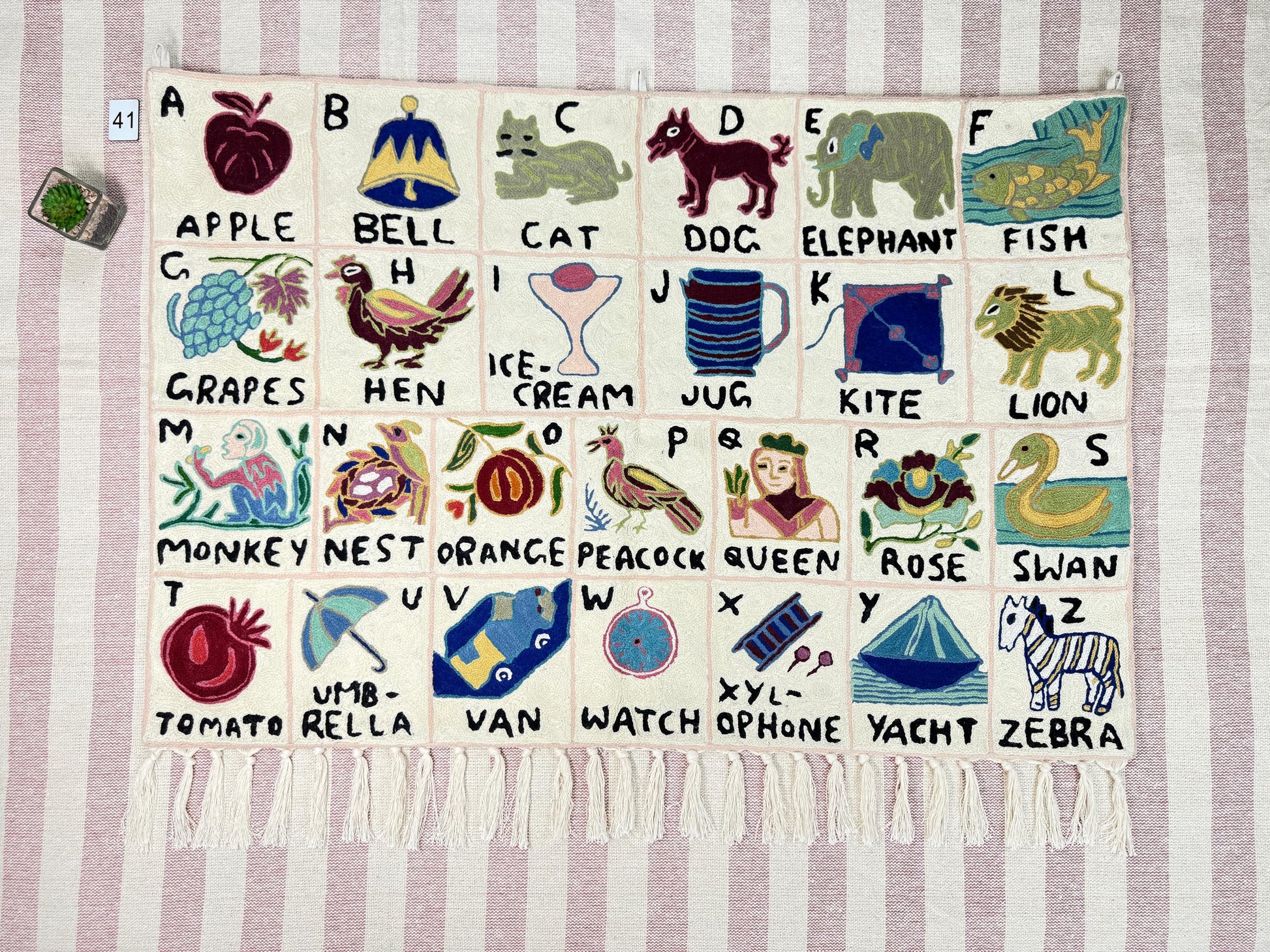 Handmade Alphabet Tapestry for Babies and Kids in Landscape Wall Hanging - JayKayBoutiqueOnline