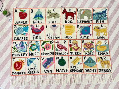Handmade Alphabet Tapestry for Babies and Kids in Landscape Wall Hanging - JayKayBoutiqueOnline